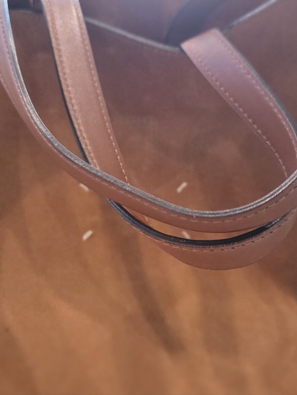 🌟Maison Margiela Caramel Brown Suede Tote/Bucket Bag - Picture 8 of 15